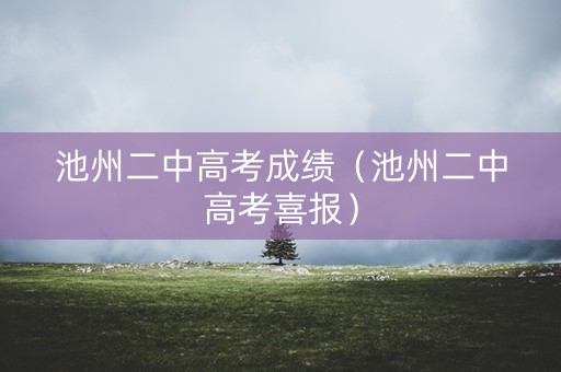 池州二中高考成绩（池州二中高考喜报）