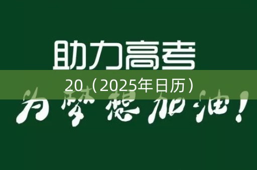 20（2025年日历）