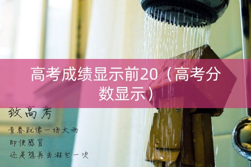 高考成绩显示前20（高考分数显示）