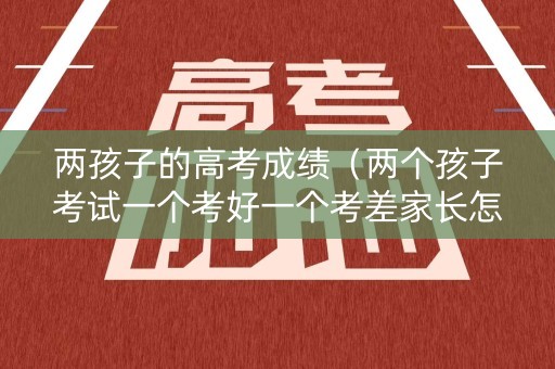 两孩子的高考成绩（两个孩子考试一个考好一个考差家长怎么鼓励）
