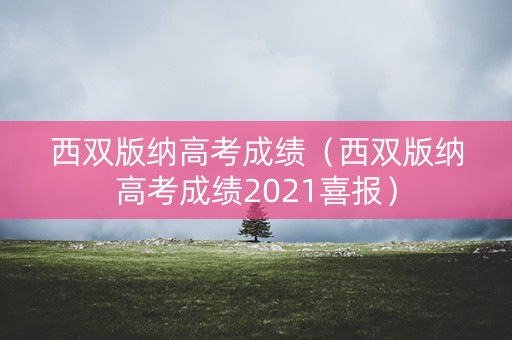 西双版纳高考成绩（西双版纳高考成绩2021喜报）