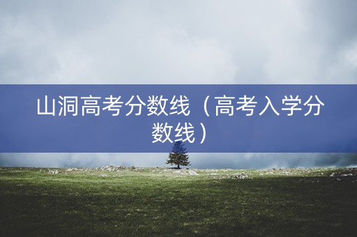 山洞高考分数线（高考入学分数线）