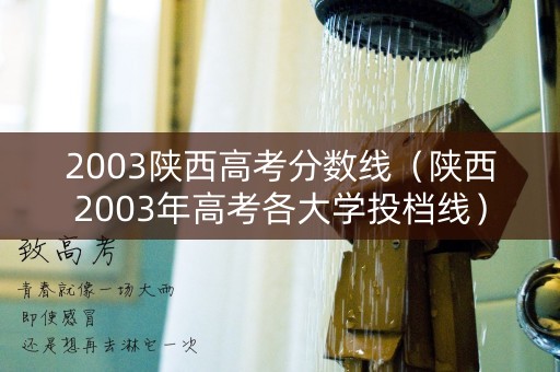 2003陕西高考分数线（陕西2003年高考各大学投档线）