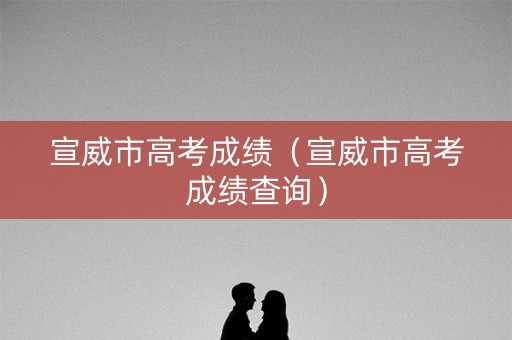 宣威市高考成绩（宣威市高考成绩查询）