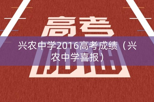 兴农中学2016高考成绩（兴农中学喜报）