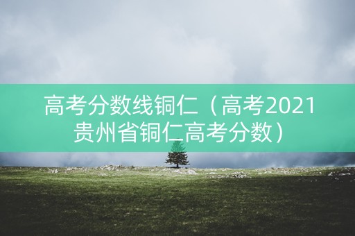 高考分数线铜仁（高考2021贵州省铜仁高考分数）