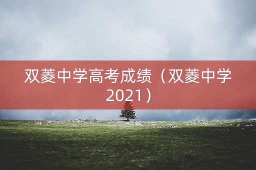 双菱中学高考成绩（双菱中学2021）