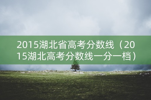 2015湖北省高考分数线（2015湖北高考分数线一分一档）