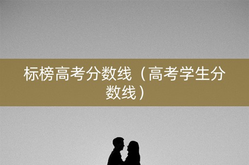 标榜高考分数线（高考学生分数线）