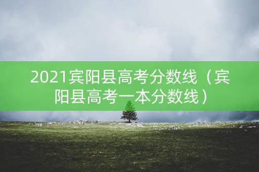 2021宾阳县高考分数线（宾阳县高考一本分数线）