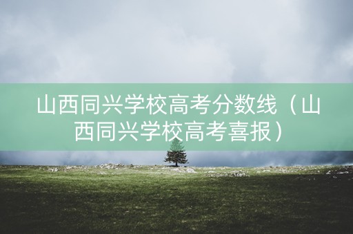 山西同兴学校高考分数线（山西同兴学校高考喜报）