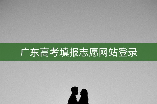 广东高考填报志愿网站登录