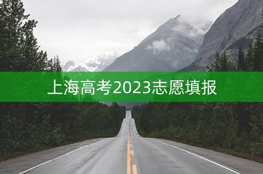 上海高考2023志愿填报 上海高考2023志愿填报