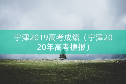 宁津2019高考成绩（宁津2020年高考捷报）