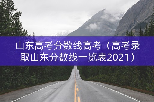 山东高考分数线高考（高考录取山东分数线一览表2021）