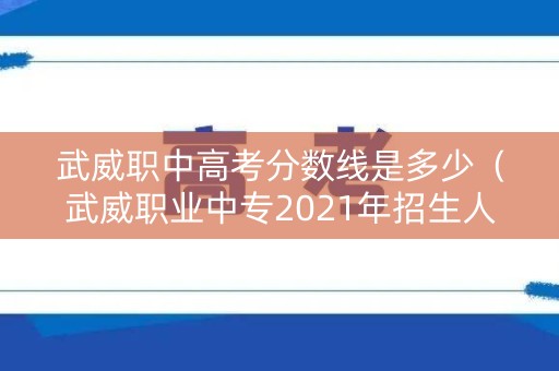 武威职中高考分数线是多少（武威职业中专2021年招生人数）
