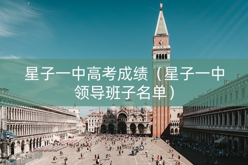 星子一中高考成绩（星子一中领导班子名单）