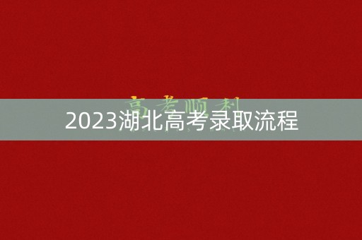 2023湖北高考录取流程
