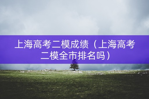 上海高考二模成绩（上海高考二模全市排名吗）