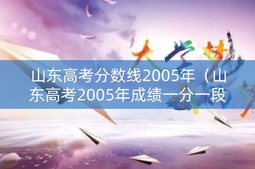 山东高考分数线2005年（山东高考2005年成绩一分一段表）