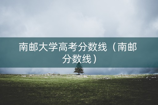 南邮大学高考分数线（南邮 分数线）