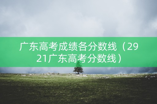 广东高考成绩各分数线（2921广东高考分数线）