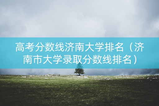 高考分数线济南大学排名(济南市大学录取分数线排名) 高考分数线济南大学排名(济南市大学录取分数线排名)