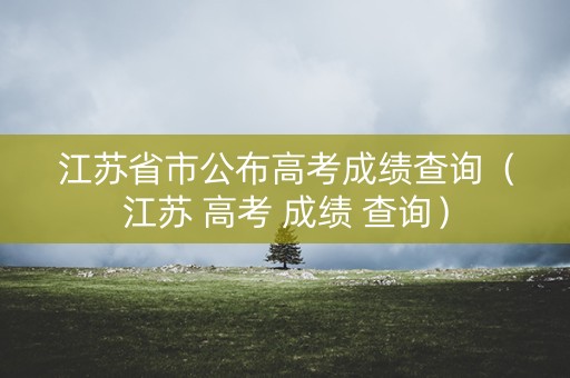 江苏省市公布高考成绩查询（江苏 高考 成绩 查询）