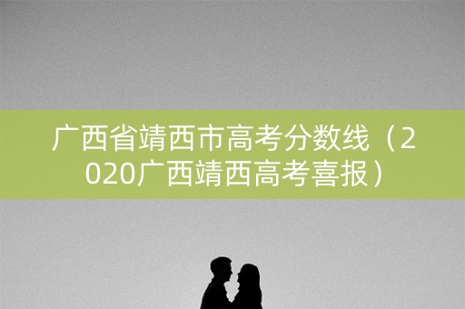 广西省靖西市高考分数线（2020广西靖西高考喜报）