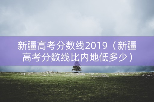 新疆高考分数线2019（新疆高考分数线比内地低多少）