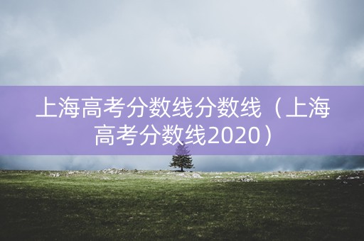 上海高考分数线分数线(上海高考分数线2020) 上海高考分数线分数线(上海高考分数线2020)