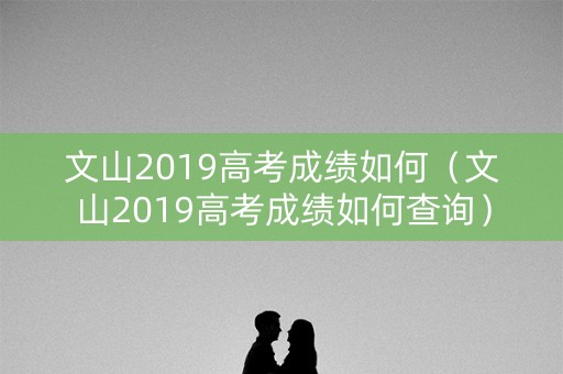 文山2019高考成绩如何(文山2019高考成绩如何查询) 文山2019高考成绩如何(文山2019高考成绩如何查询)