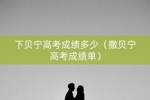 下贝宁高考成绩多少（撒贝宁高考成绩单）