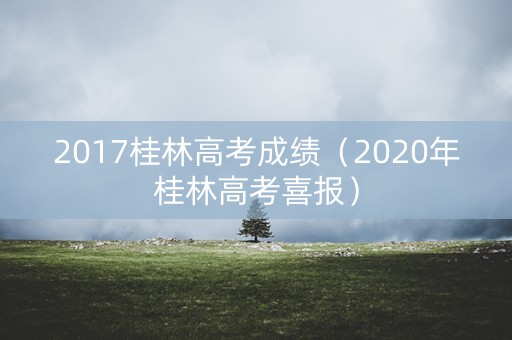 2017桂林高考成绩（2020年桂林高考喜报）