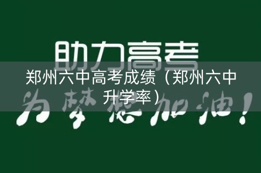 郑州六中高考成绩（郑州六中升学率）