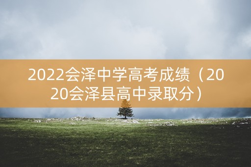 2022会泽中学高考成绩(2020会泽县高中录取分) 2022会泽中学高考成绩(2020会泽县高中录取分)