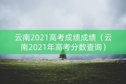 云南2021高考成绩成绩（云南2021年高考分数查询）