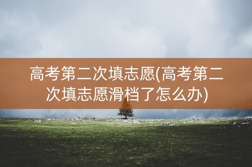 高考第二次填志愿(高考第二次填志愿滑档了怎么办) 高考第二次填志愿(高考第二次填志愿滑档了怎么办)
