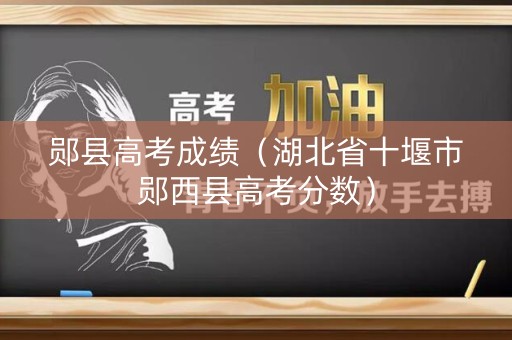 郧县高考成绩（湖北省十堰市郧西县高考分数）