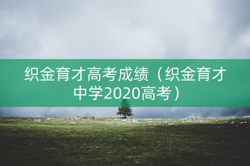 织金育才高考成绩（织金育才中学2020高考）