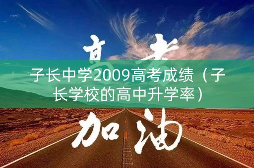 子长中学2009高考成绩（子长学校的高中升学率）