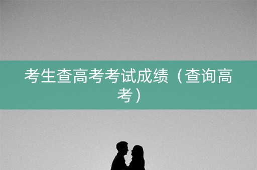考生查高考考试成绩（查询高考）