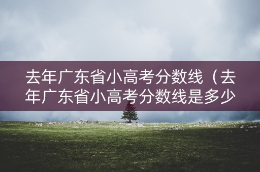 去年广东省小高考分数线（去年广东省小高考分数线是多少）