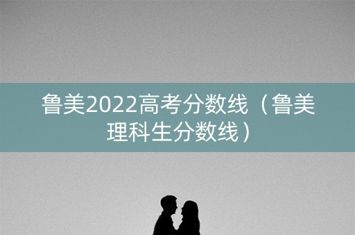 鲁美2022高考分数线（鲁美理科生分数线）