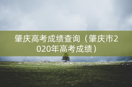 肇庆高考成绩查询(肇庆市2020年高考成绩) 肇庆高考成绩查询(肇庆市2020年高考成绩)