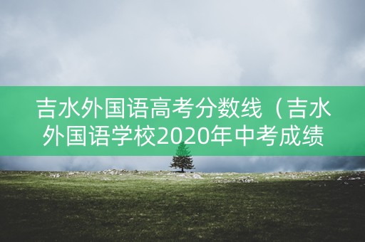吉水外国语高考分数线（吉水外国语学校2020年中考成绩）