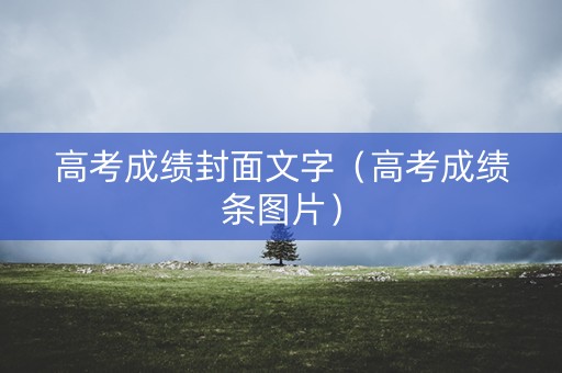 高考成绩封面文字（高考成绩条图片）
