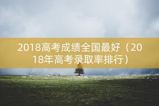 2018高考成绩全国最好（2018年高考录取率排行）
