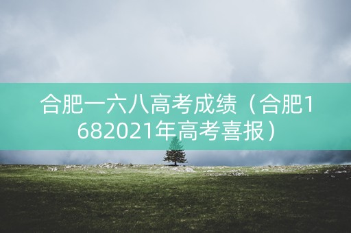 合肥一六八高考成绩（合肥1682021年高考喜报）
