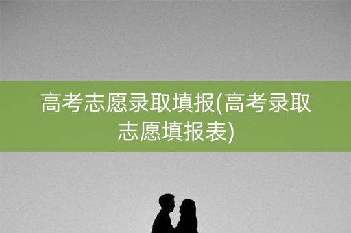 高考志愿录取填报(高考录取志愿填报表) 高考志愿录取填报(高考录取志愿填报表)